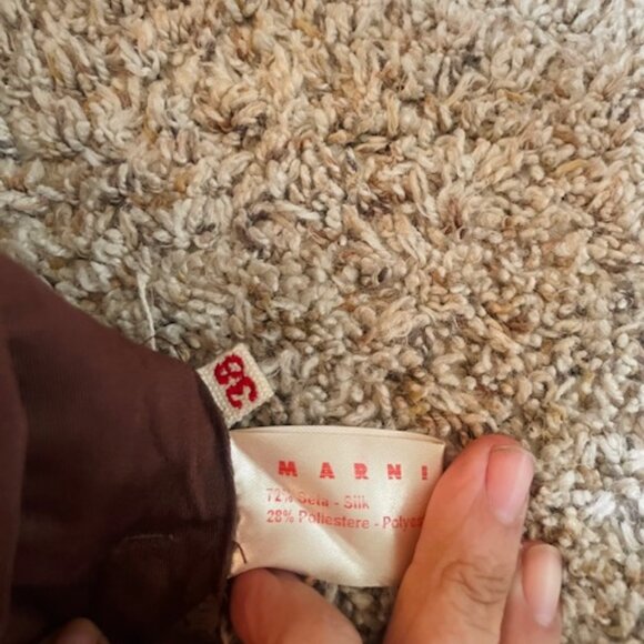 SILK brown Marni Pants - Medium - Picture 4 of 4